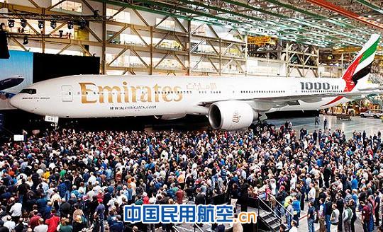 伊頓協(xié)助波音向阿聯(lián)酋航空交付第1000架777客機 伊頓協(xié)助波音向阿聯(lián)酋航空交付第1000架777客機